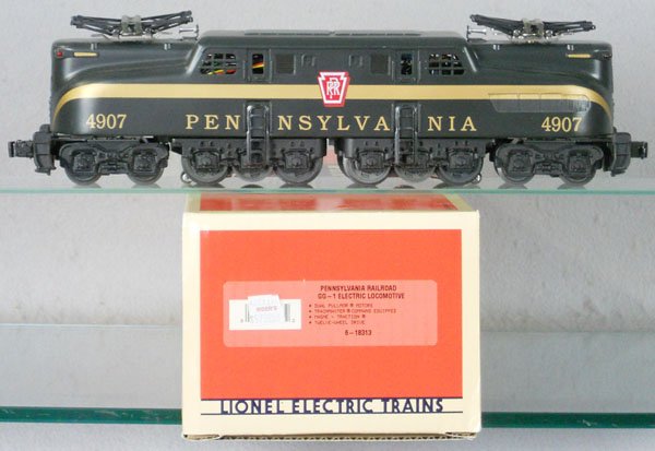 LIONEL 18313 PRR GG1: O ga, green, orig box, C9.
