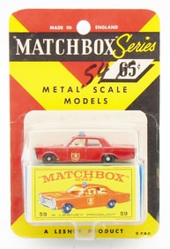 MATCHBOX 59C1 FIRE CHIEF CAR BLISTER PACK
