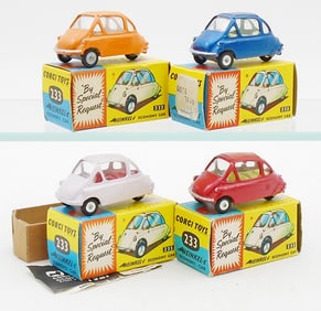 4 CORGI 233 HEINKEL ECONOMY CARS