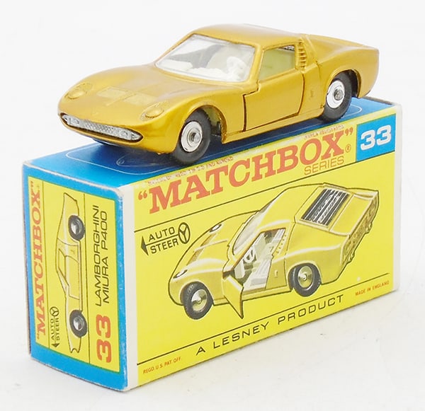 MATCHBOX 33C3 LAMBORGHINI MIURA: Stannard code 3, orig F2 box, C9.