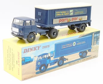 FRENCH DINKY 803 UNIC SNCF TRACTOR TRAILER