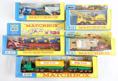 5 MATCHBOX KING SIZE VEHICLES