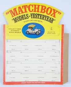 MATCHBOX 1968 MODELS OF YESTERYEAR DISPLAY
