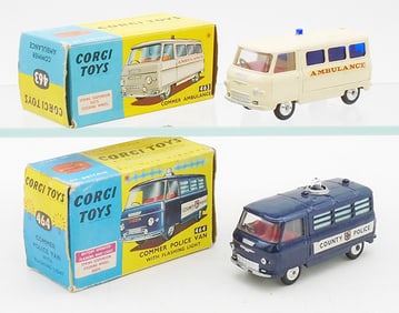 2 CORGI COMMER VANS
