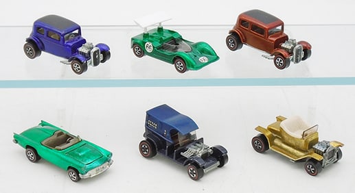 6 HOT WHEELS REDLINES