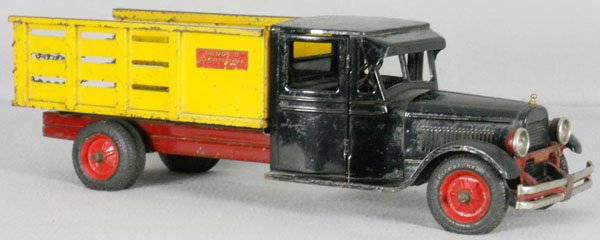 BUDDY L 2000 CITY DRAY: painted pressed steel, 24" long, playwear surface oxidation spots, decals have minor wear, C4-5.