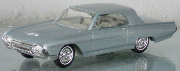 AMT 1963 FORD THUNDERBIRD PROMO: plastic, silver blue, C9.