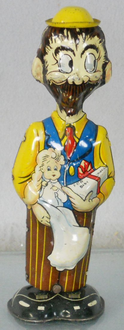 MARX BO PLENTY: litho tin, windup working, 8 1/2" tall, C6-7.