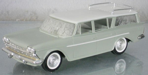 JOHAN 1969 RAMBLER WAGON PROMO: plastic, friction working, green & white, minor body warp, windows fogged, C7-8.
