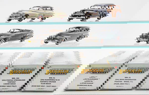 4 BROOKLIN MODELS AUTOS (1 of 2)