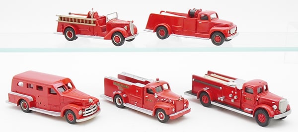 5 DEHANES MODELS FIRE TRUCKS (1 of 3)