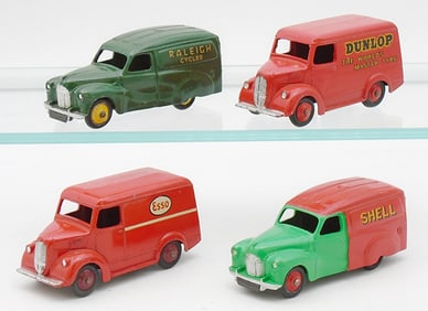 4 DINKY ADVERTISING VANS