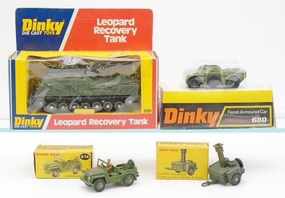 4 DINKY MILITARY VEHICLES