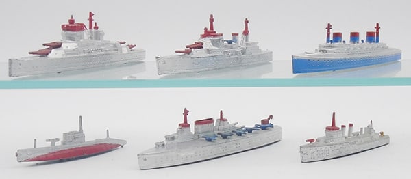 6 TOOTSIETOY SHIPS