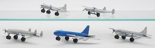 5 TOOTSIETOY AIRPLANES