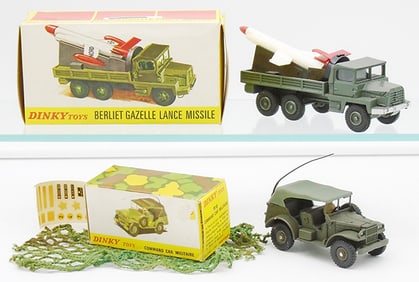 2 FRENCH DINKY MILITARY VEHICLES