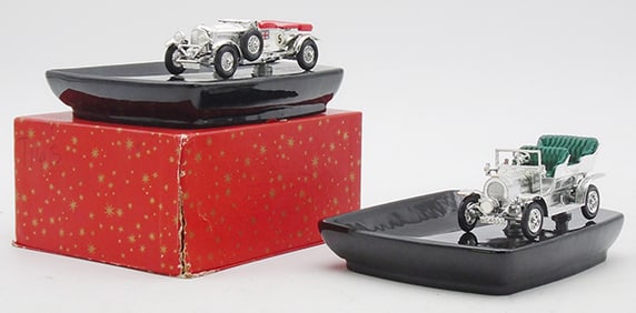 2 MATCHBOX MOY ASHTRAYS