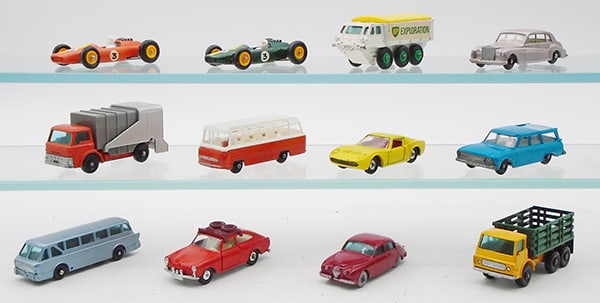 12 MATCHBOX VEHICLES: 19D2, 19D3, 61B1 playworn, 44B2, 7C1, 68B2, 33C2, 42B2 missing figures, 40B3, 67B2, 65B2, 4D2, C7-9.