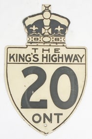 CANADIAN KINGS HIGHWAY SIGN