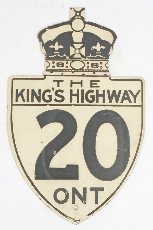 CANADIAN KINGS HIGHWAY SIGN
