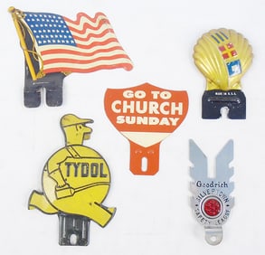 5 LICENSE PLATE TOPPERS