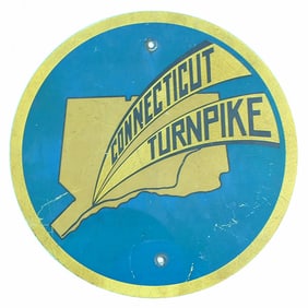 CONNECTICUT TURNPIKE ROAD SIGN