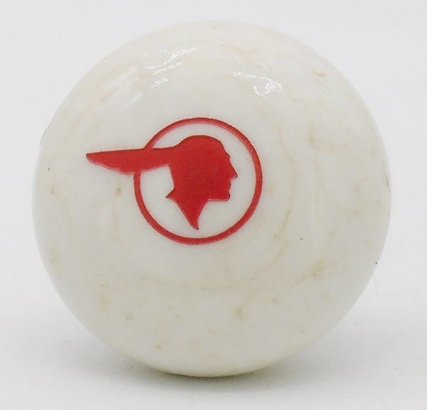 PONTIAC DEALERSHIP DOOR KNOB: ceramic knob, 2 1/4" diameter, w/incised Pontiac logo, consignor obtained from dealership, C7.