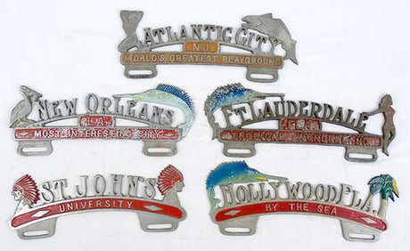 5 LICENSE PLATE TOPPERS