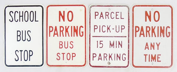 4 STEEL EMBOSSED STREET SIGNS (1 of 1)