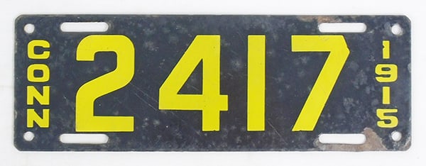 CONNECTICUT 195 MOTORCYCLE LICENSE PLATE