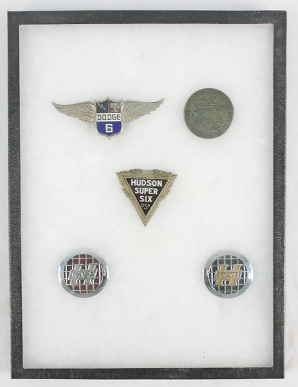 5 DODGE & HUDSON CAR BADGES (1 of 1)