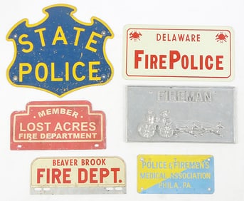 6 LICENSE PLATE TOPPERS