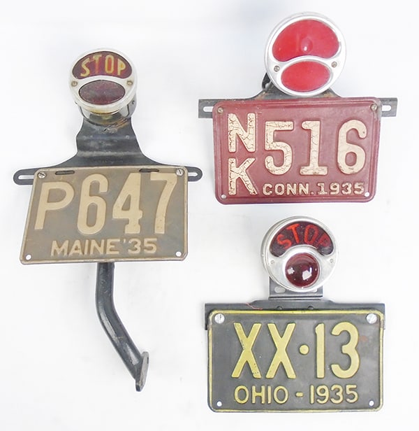 3 1935 LICENSE PLATE/TAIL LIGHTS (1 of 2)