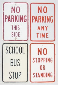 4 STEEL EMBOSSED STREET SIGNS