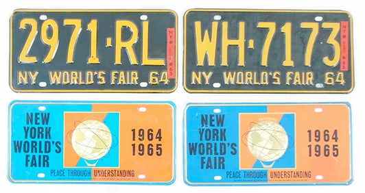 1964-1965 WORLD'S FAIR LICENSE PLATES