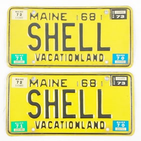 SHELL VANITY LICENSE PLATES