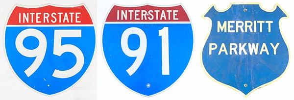3 HIGHWAY SIGNS