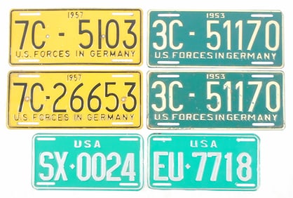 USA ISSUE LICENSE PLATES