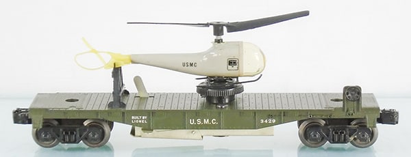 LIONEL 3429 USMC OPERATING HELICOPTER CAR (1 of 2)