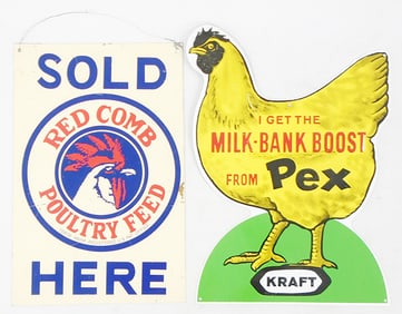 2 POULTRY - CHICKEN SIGNS