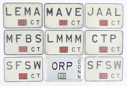 9 CONNECTICUT VANITY PLATES