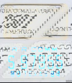 2 MOTORCYCLE LICENSE PLATES