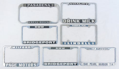 7 LICENSE PLATE FRAMES