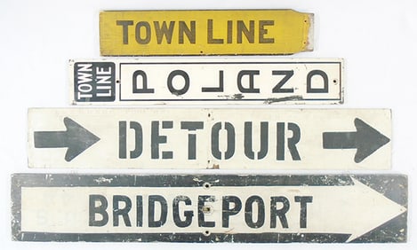 4 WOOD STREET SIGNS
