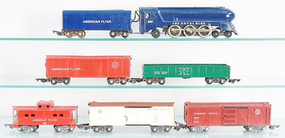AMERICAN FLYER ROYAL BLUE TRAIN SET