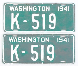 2 WASHINGTON 1941 SOY BEAN PLATES