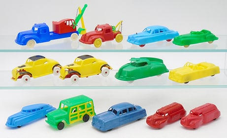 13 PLASTIC VEHICLES
