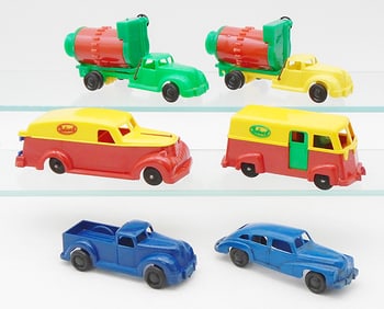 6 IDEAL PLASTIC VEHICLES