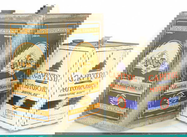 2 MOTOR OIL AUTOMOTIVE CONTAINERS (1 of 2)