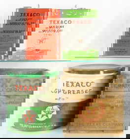 4 TEXACO AUTOMOTIVE CONTAINERS